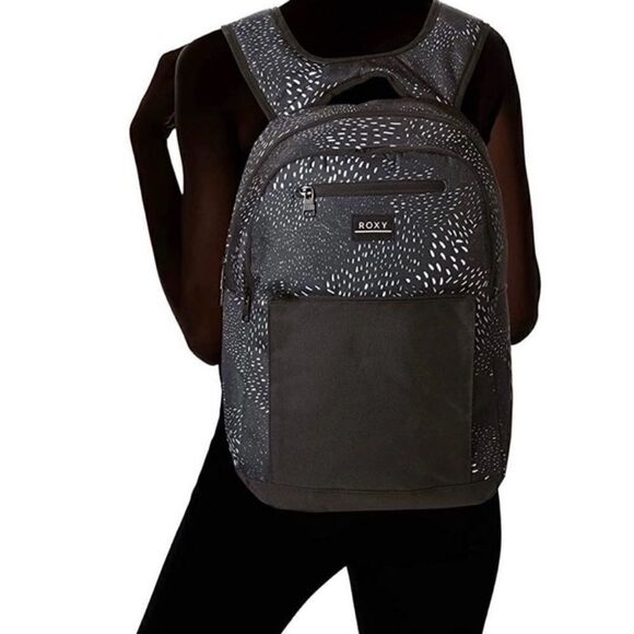 Roxy Here You Are, black and white backpack. - Picture 6 of 7